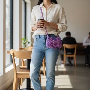 Vera Bradley Purple Patterned Crossbody Bag